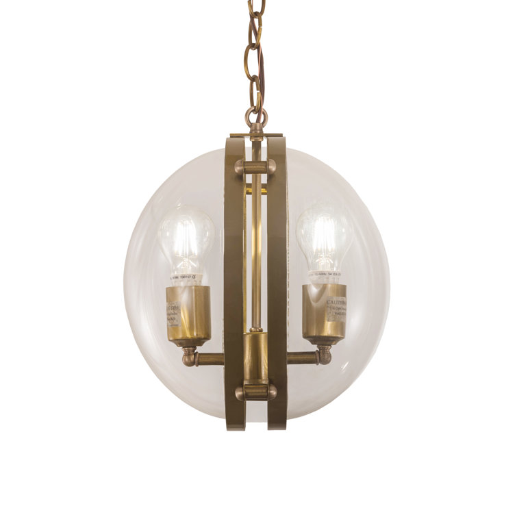 Brass and Crystal Mini LED Pendant Light