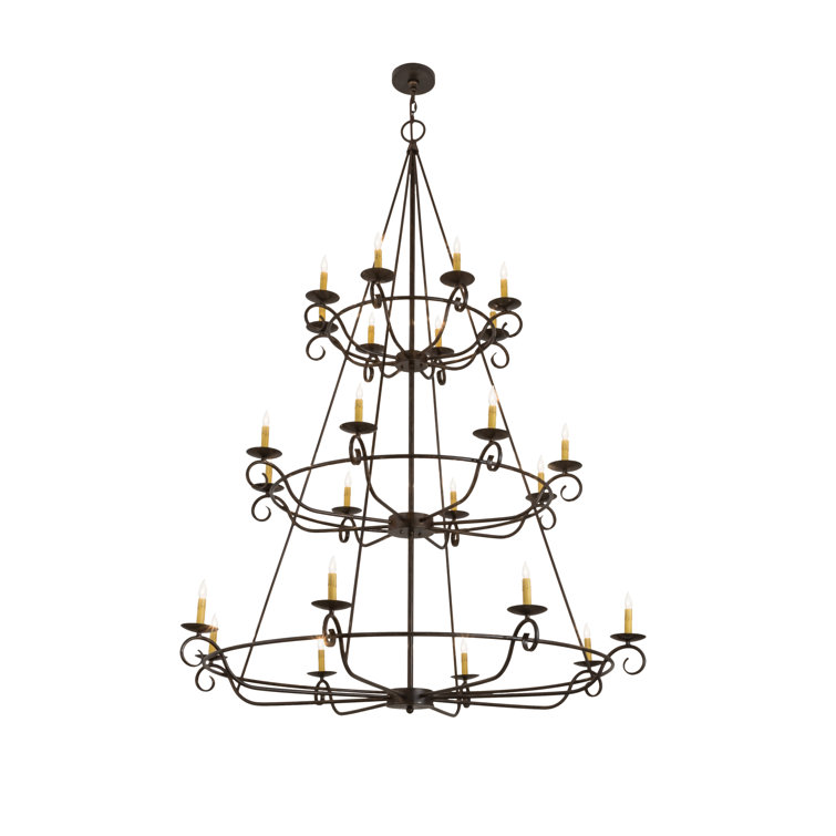 Estrella Bronze 24-Light Candle Empire Chandelier