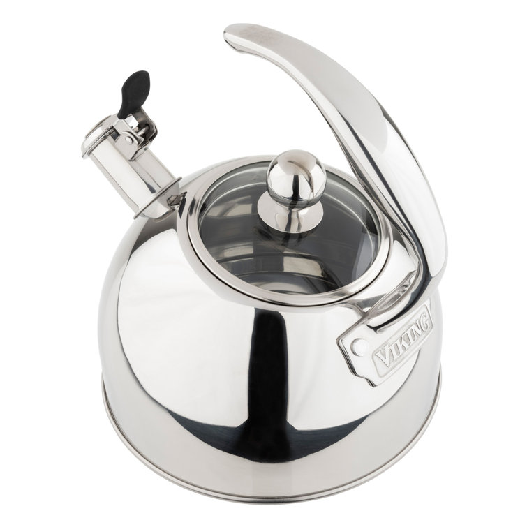 Viking 2.6-Quart Mirror Finish Stainless Steel Whistling Kettle