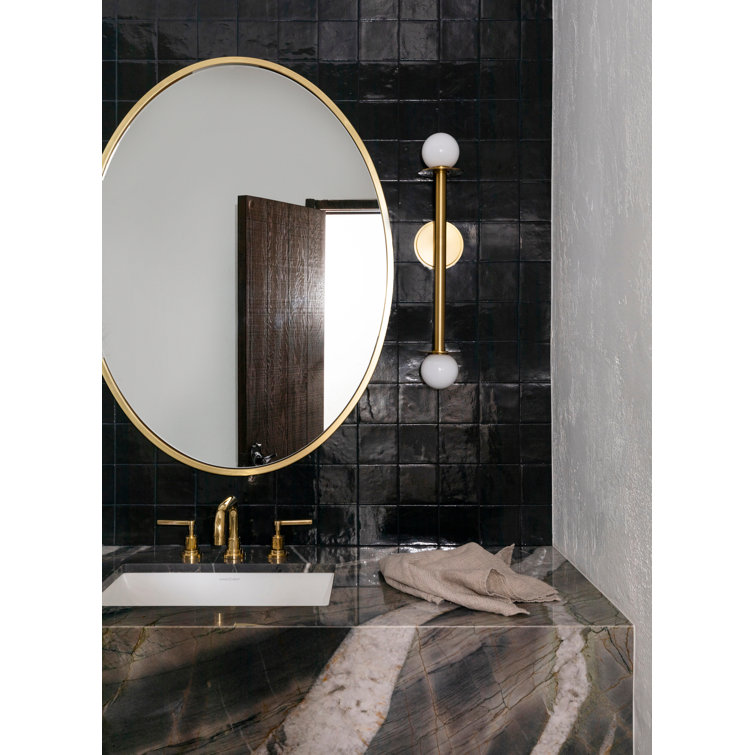 Tuscan Brass Widespread Bathroom Faucet with Cross Handles