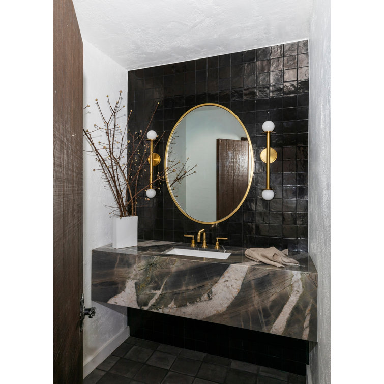 Tuscan Brass Widespread Bathroom Faucet with Cross Handles
