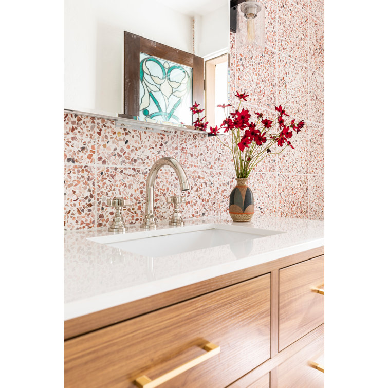 Elegante 8'' Polished Nickel Transitional Widespread Faucet