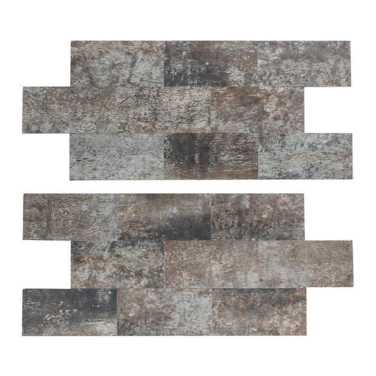 Ancient Cork 14'' x 6'' Peel and Stick Mosaic Tile