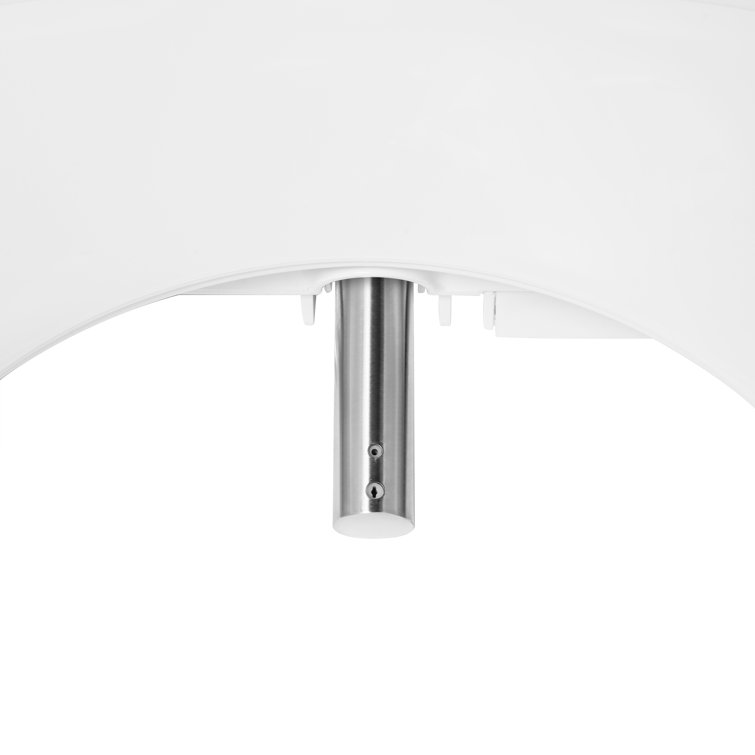 White Elongated Sidearm Bidet Seat with Warm Air Dryer