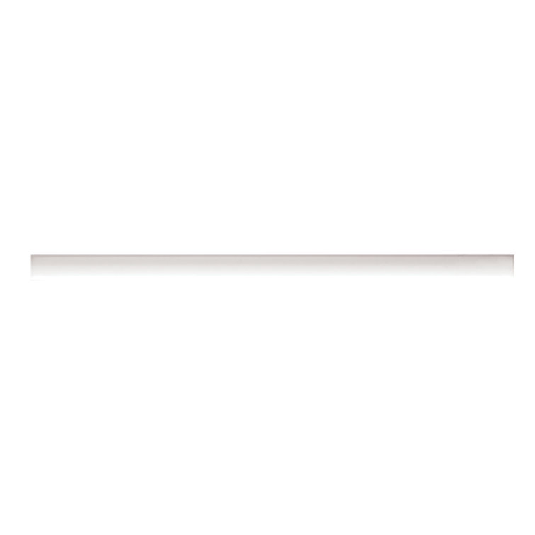 Clara 12'' Matte White Porcelain Pencil Liner Tile Trim