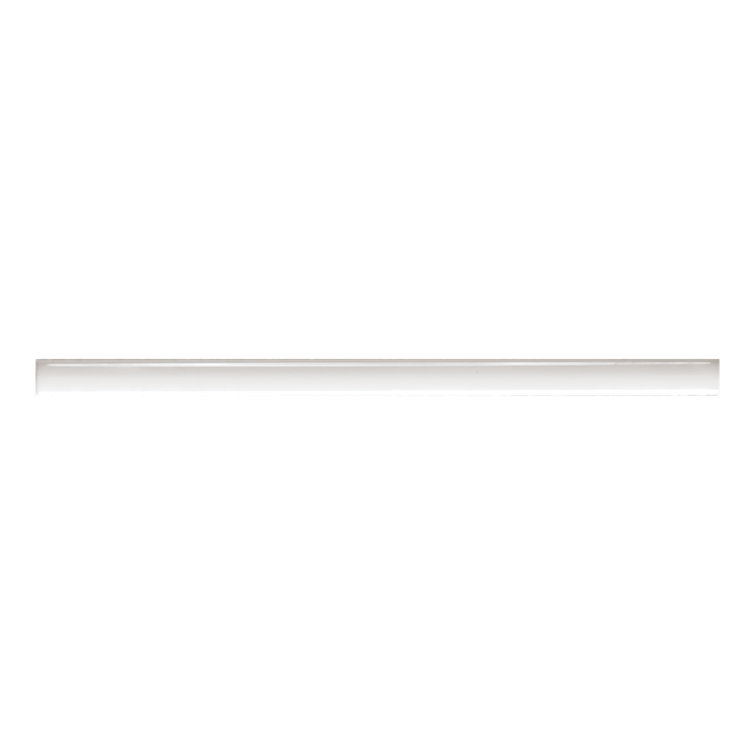 Clara Glossy White 12'' Porcelain Pencil Liner Tile Trim