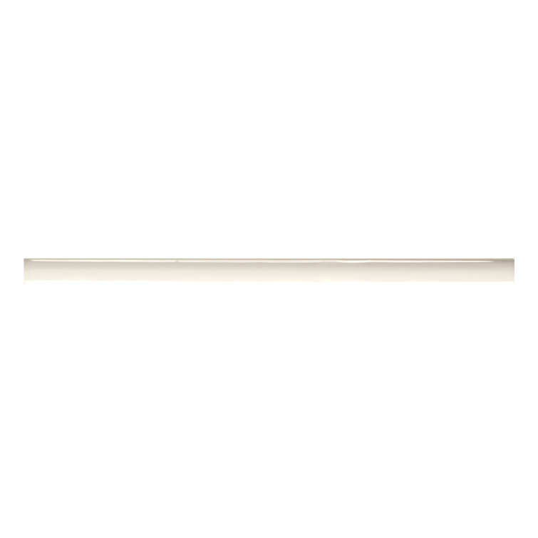 Clara Glossy Ivory Porcelain Pencil Liner Tile Trim 12'' x 0.5''