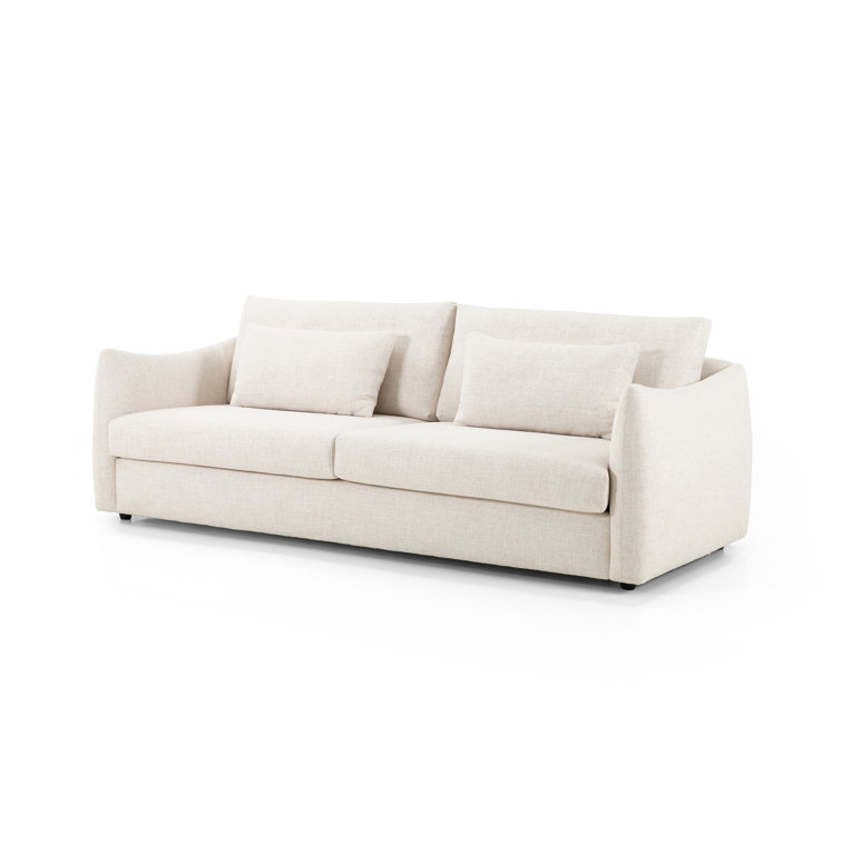 Dover Crescent Tufted Track Arm Sofa with Wood Accents