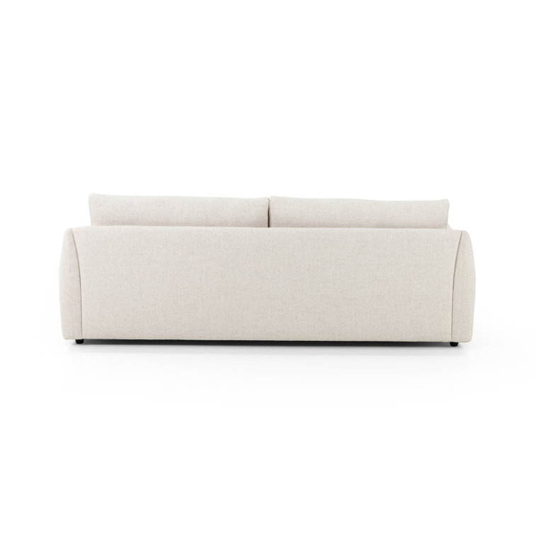 Dover Crescent Tufted Track Arm Sofa with Wood Accents