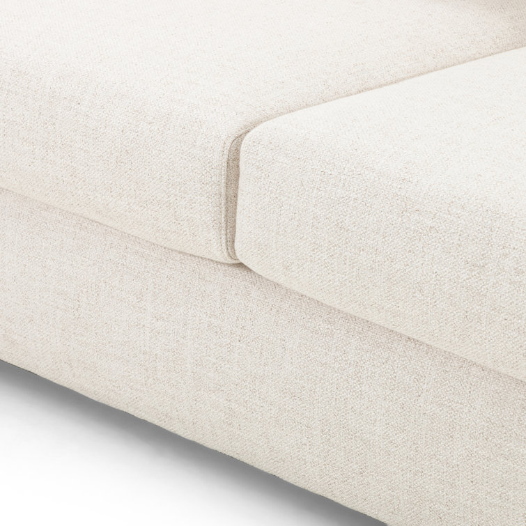 Dover Crescent Tufted Track Arm Sofa with Wood Accents