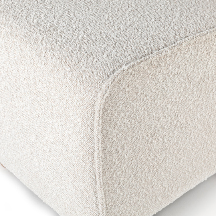 Knoll Natural Upholstered Linen Side Chair with Beech Wood Legs