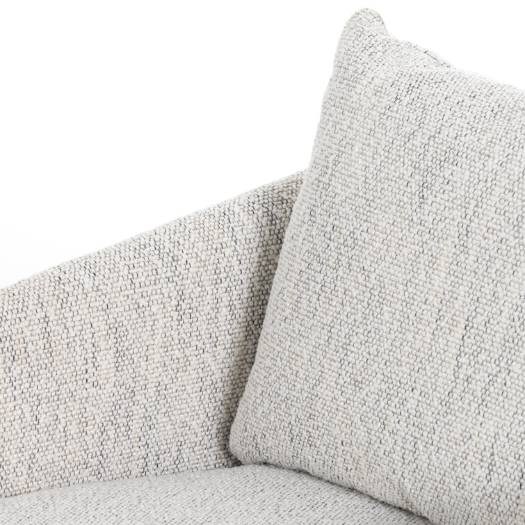 Merino Cotton Swivel Barrel Chair with Feather Cushion