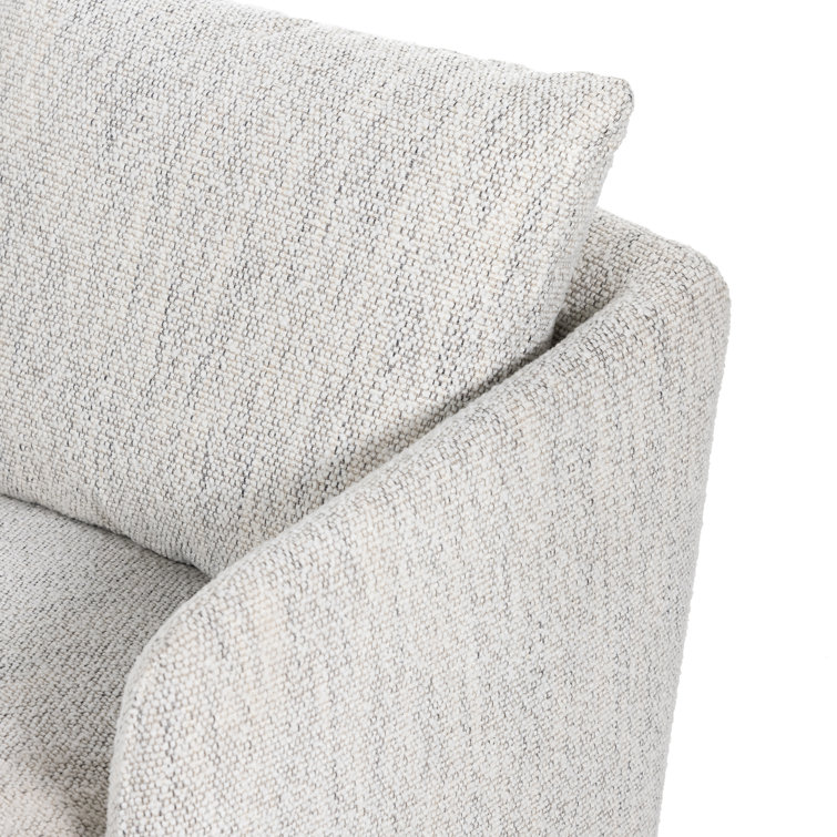 Merino Cotton Swivel Barrel Chair with Feather Cushion