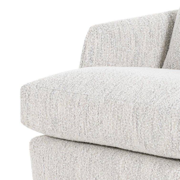 Merino Cotton Swivel Barrel Chair with Feather Cushion