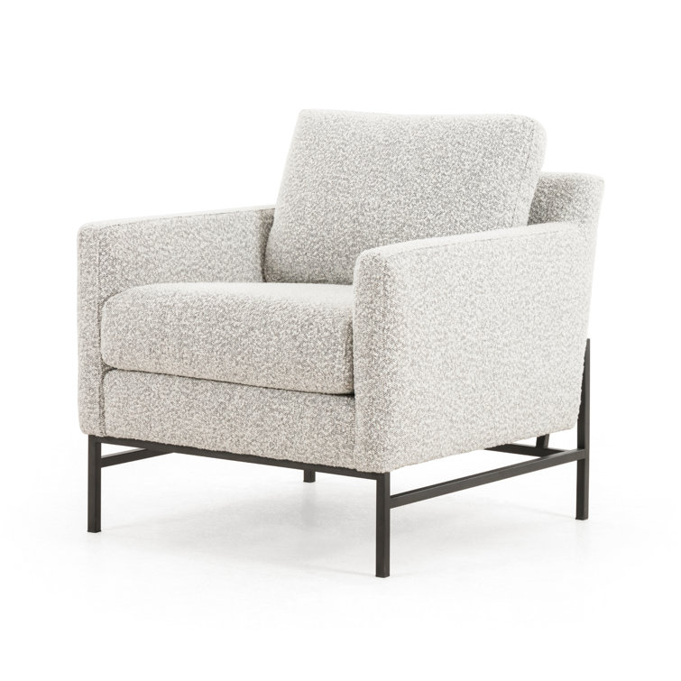 Carbon Ebony Knoll Domino Leather Accent Chair