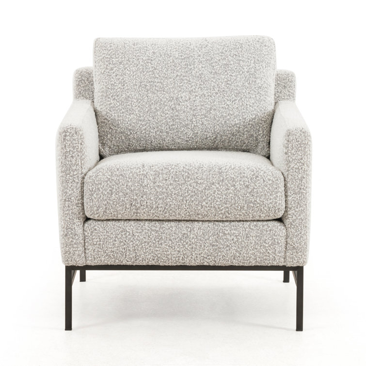 Carbon Ebony Knoll Domino Leather Accent Chair
