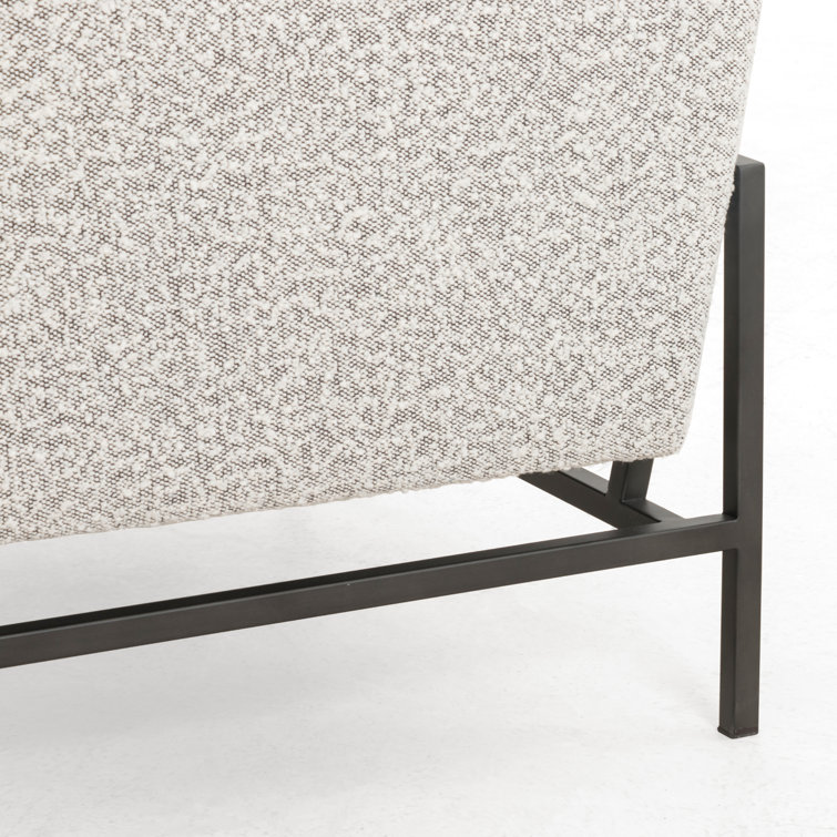 Carbon Ebony Knoll Domino Leather Accent Chair