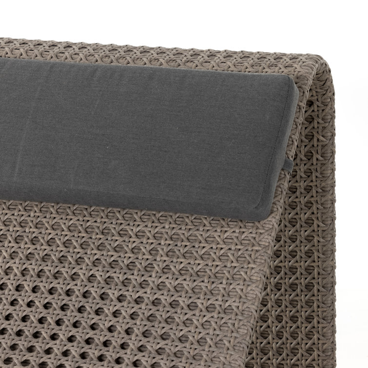 Breckin 27.5'' Outdoor Wicker Chaise Lounge