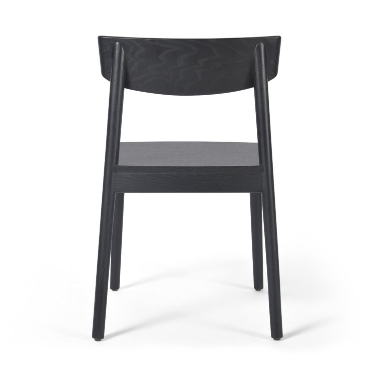 Maddie Black Solid Wood Upholstered Side Chair