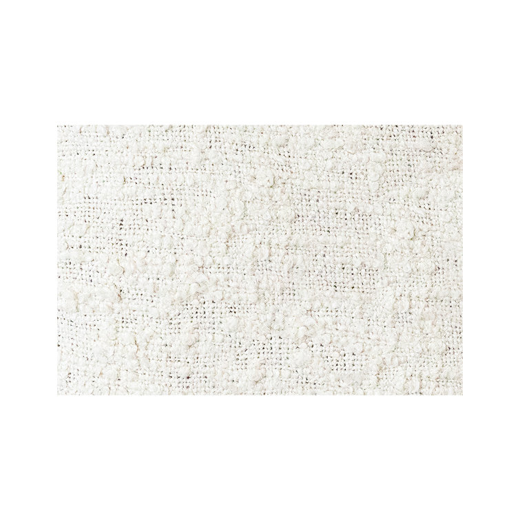 Ivory Cotton Textured Down Throw Pillow 14x20