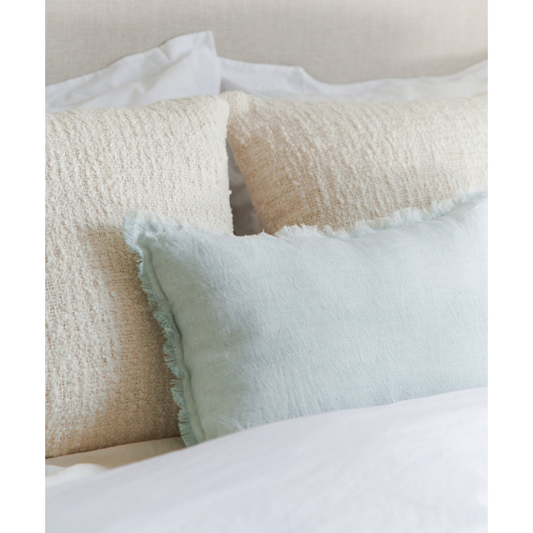Cozy Cotton White Boucle 26x26 Throw Pillow