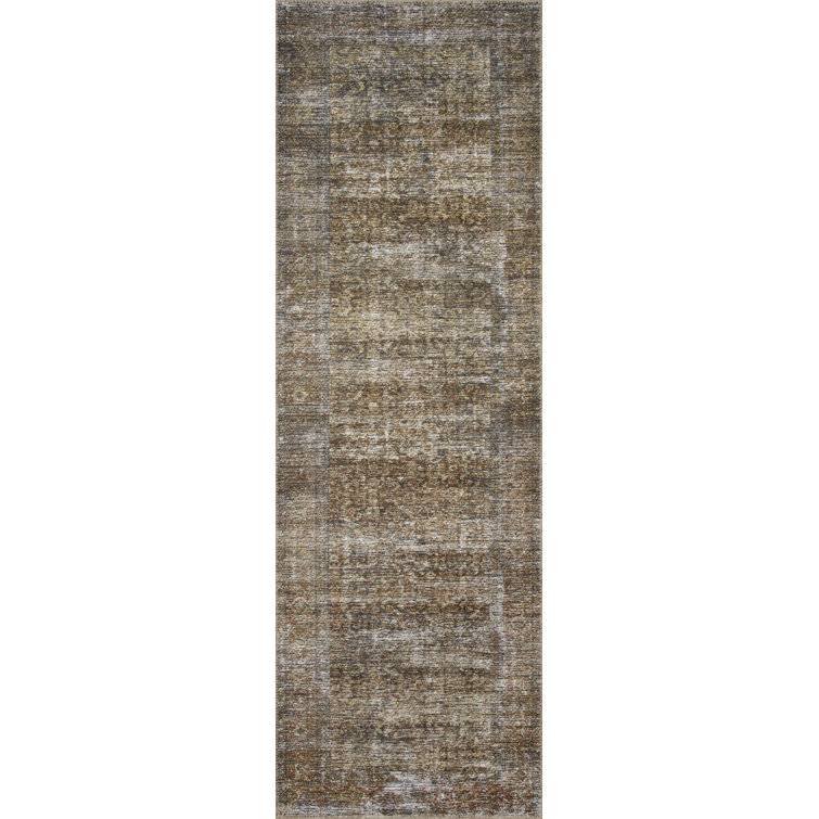 Billie Ivory and Tobacco 2'6" x 12' Synthetic Runner Rug