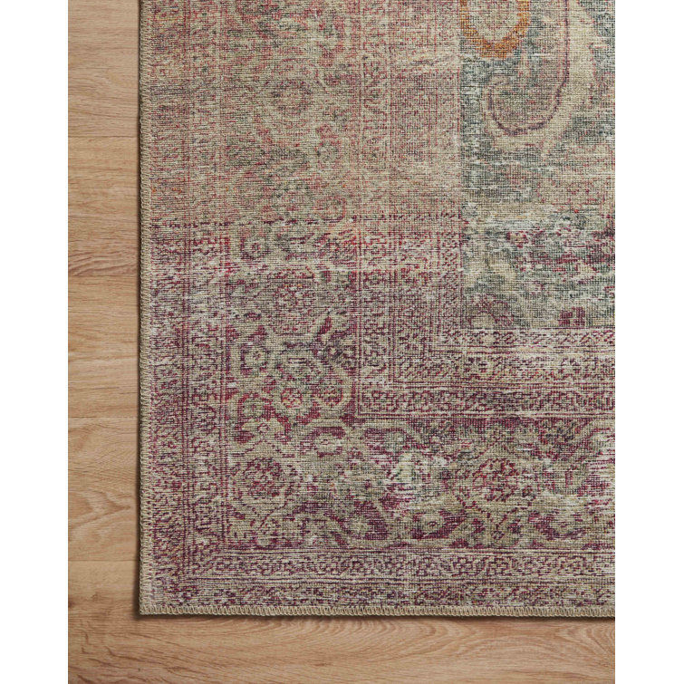 Amber Lewis Jade and Sunset Vintage Runner Rug
