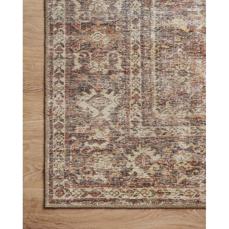 Loloi Amber Lewis Inspired Ivory Synthetic 7'-6" x 9'-6" Vintage Area Rug