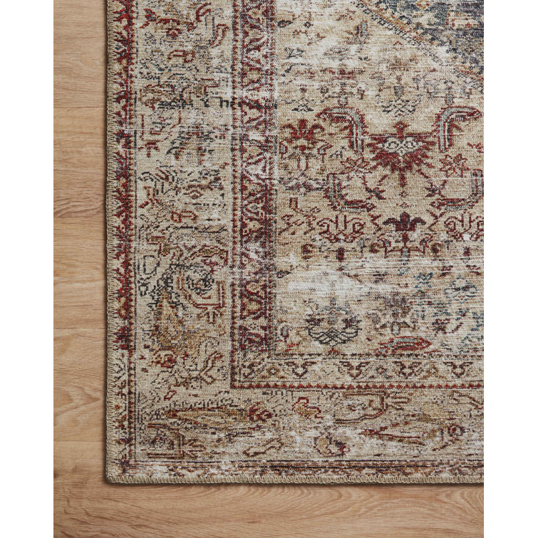 Vintage-Inspired Teal Antique 3' x 10' Synthetic Runner Rug
