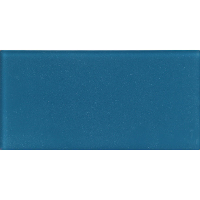 Ocean Blue Matte Glass Subway Tile 3" x 6"
