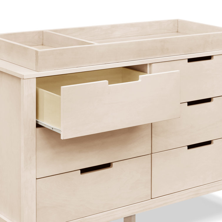 Washed Natural Double Nursery Dresser with Soft Close Drawer