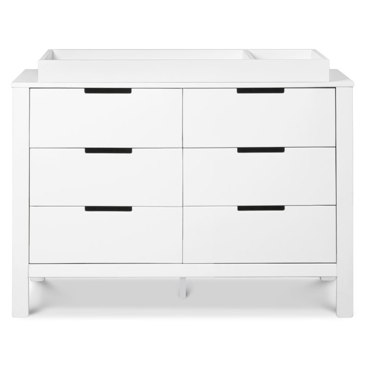 White Double Nursery 6-Drawer GREENGUARD Certified Dresser