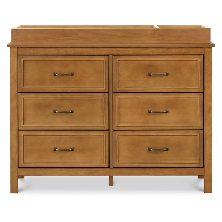 Chestnut Double Nursery Dresser with Classic Metal Pulls