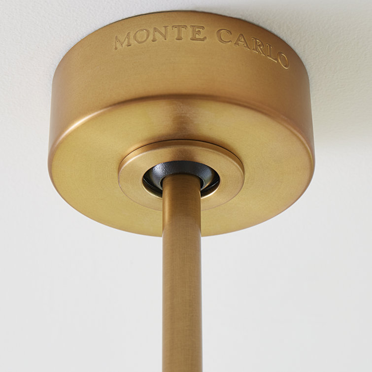 Adler 52" Burnished Brass and Matte White Ceiling Fan with Remote