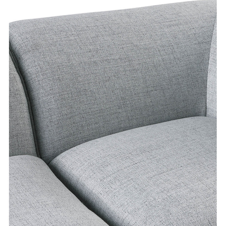 Hollowayville Luxe 132'' Gray Linen Armless Modular Sofa