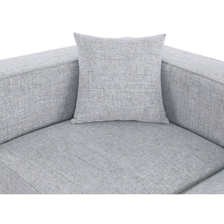 Elegant Grey Linen 144'' Modular Sofa