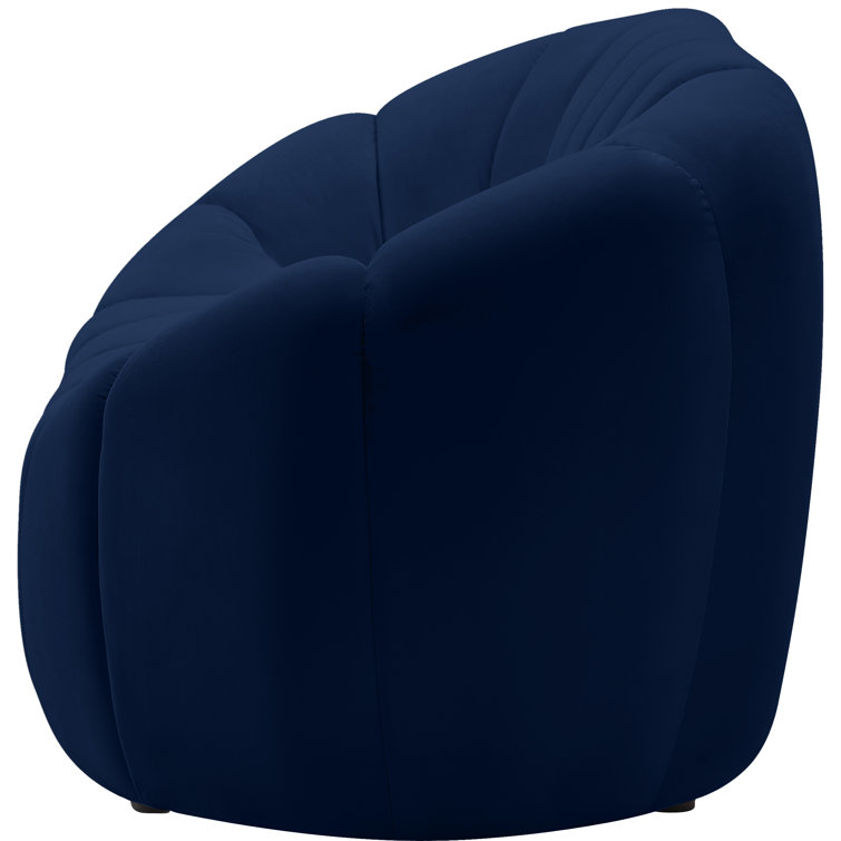 Elijah 94'' Navy Velvet Tufted Sofa