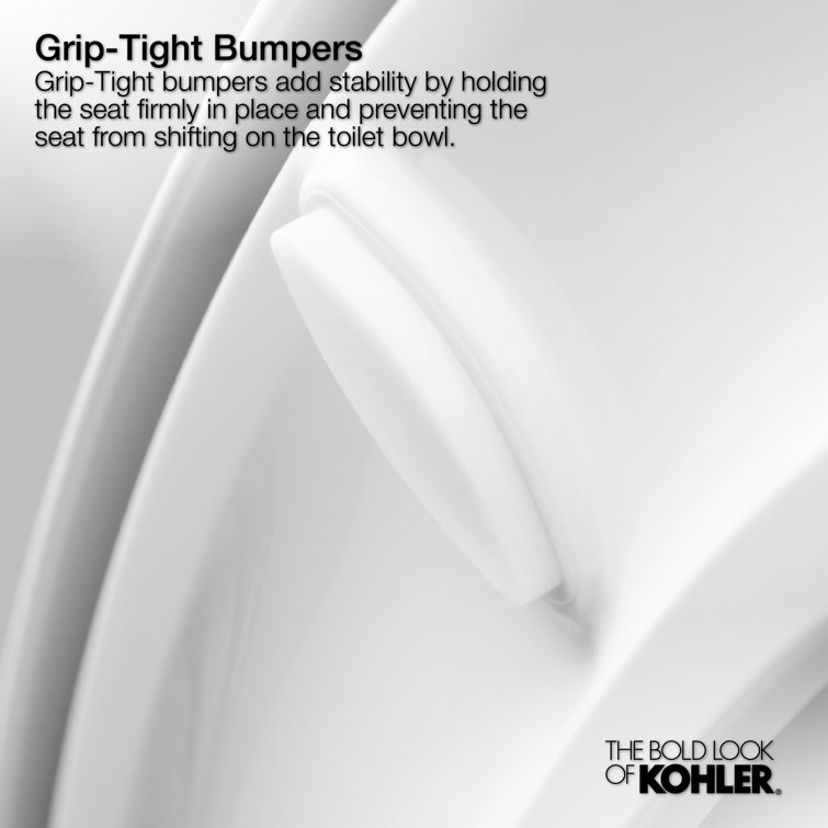 White Round-Front Toilet Seat with Quiet-Close Lid