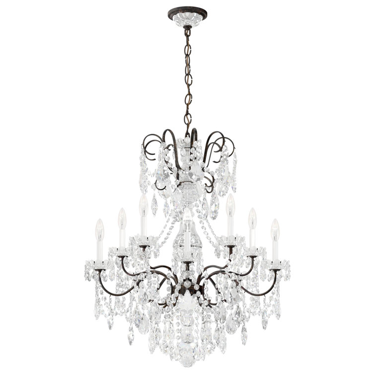 Heirloom Bronze and Crystal 10-Light Empire Chandelier