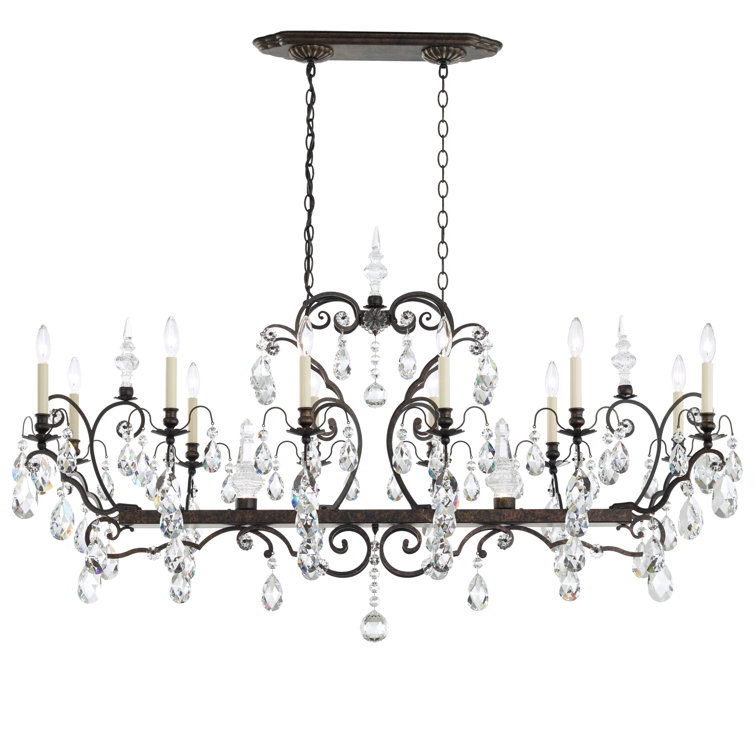 Heirloom Bronze Renaissance 13-Light Chandelier with Clear Heritage Crystal