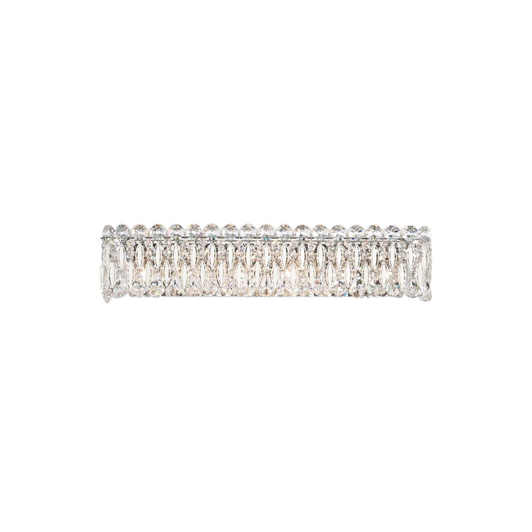 Sarella 6-Light White Heritage Crystal Dimmable Wall Sconce