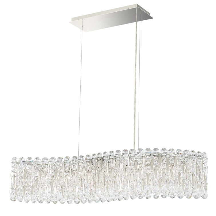 Sarella Antique Silver 7-Light Chandelier with Clear Heritage Crystal