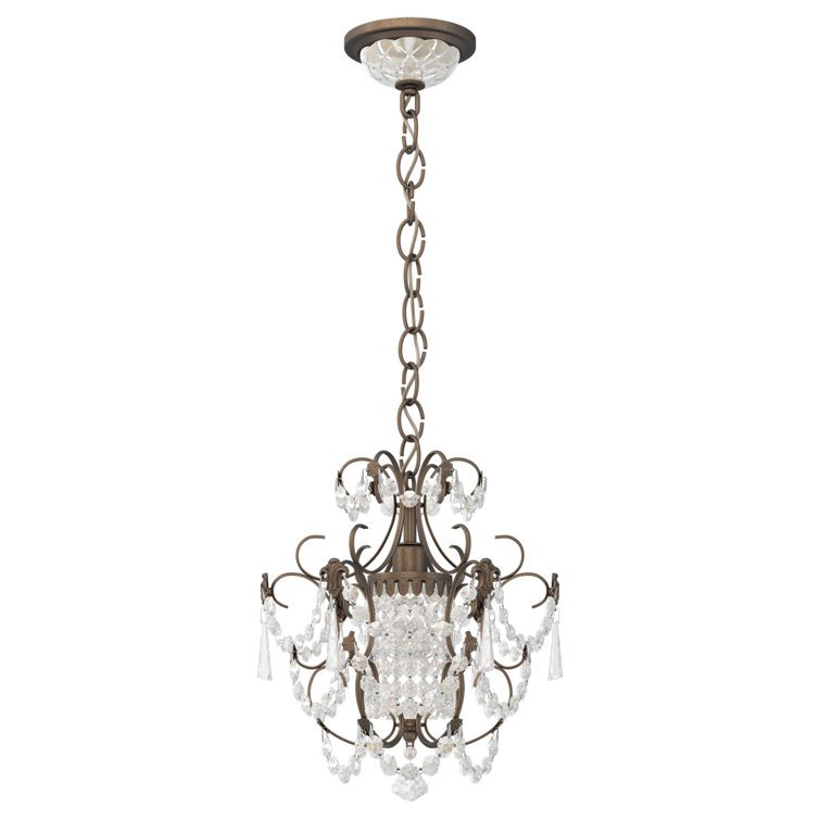 Etruscan Gold Century 14" Crystal Cascading Pendant Light