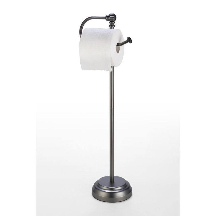 Black Nickel Free Standing Toilet Paper Holder Stand
