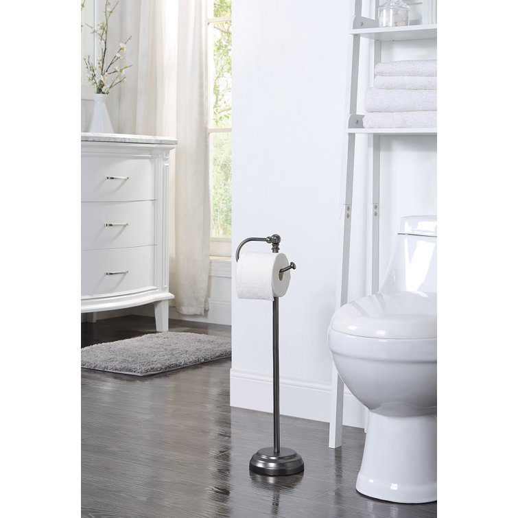 Black Nickel Free Standing Toilet Paper Holder Stand