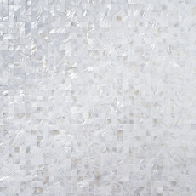 Lokahi 12x12 White Natural Seashell Mosaic Tile