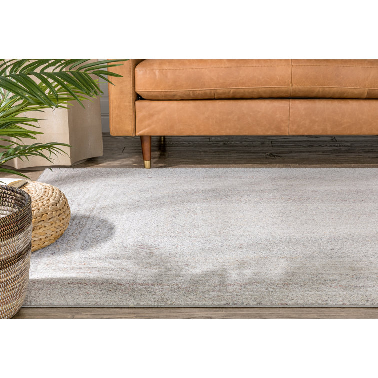 Ivory Yellow Braided Synthetic Area Rug 3'11" x 5'3"