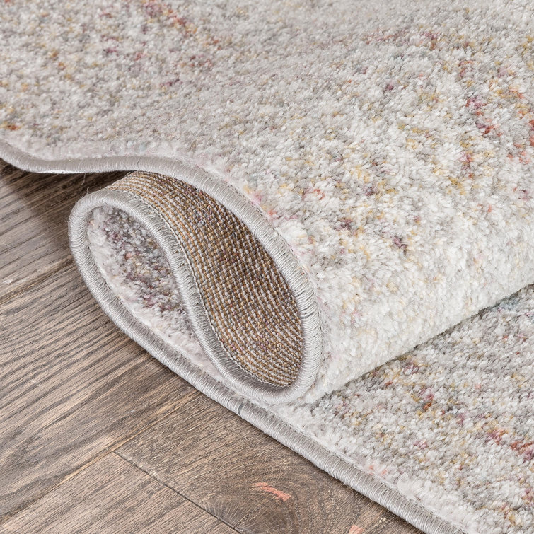 Ivory Yellow Braided Synthetic Area Rug 3'11" x 5'3"