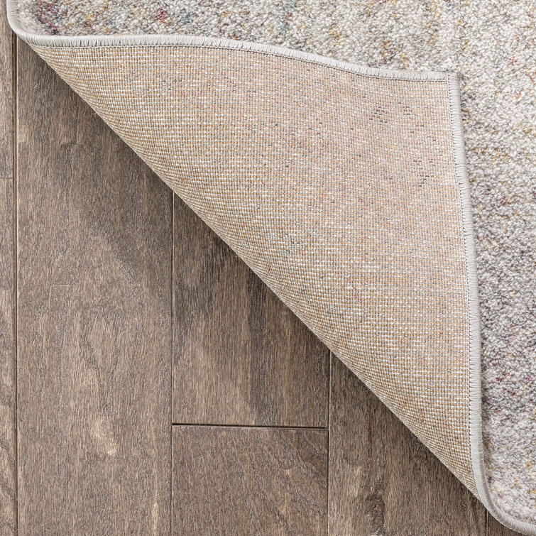 Ivory Yellow Braided Synthetic Area Rug 3'11" x 5'3"