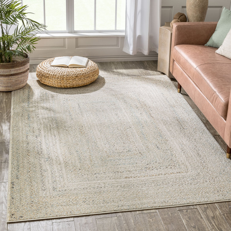 Rodeo Chindi 5' x 3' Green Ivory Braided Bohemian Vintage Rug